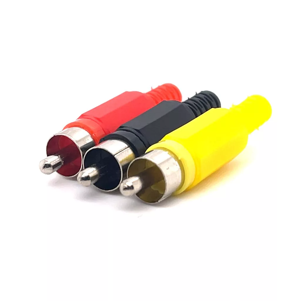 Cyberdyne RCA Male Connector (Plastic) (Red / Black / Yellow
