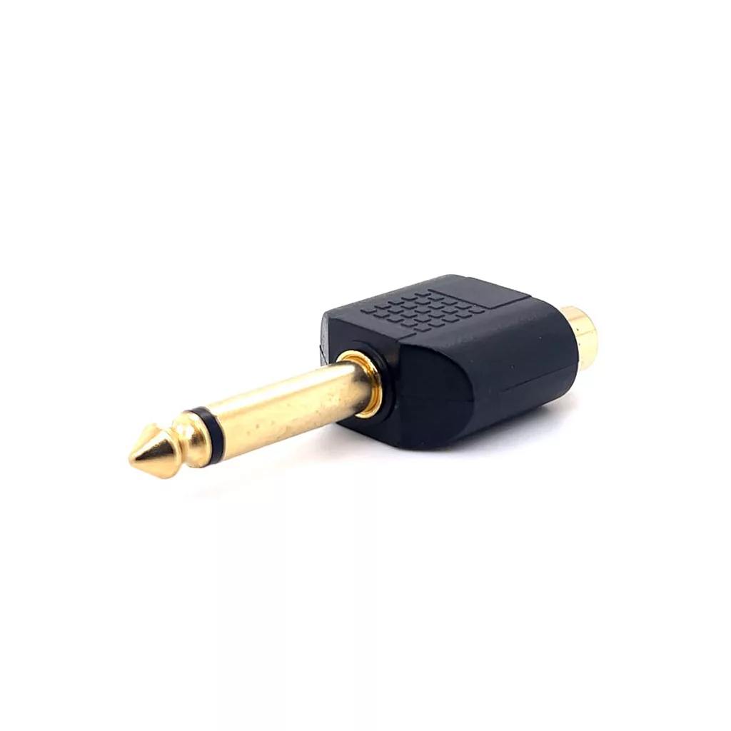 Cmple 6.35mm (1/4") Male To 2x RCA Female Stereo Audio Adapter – 2 Pack-1278123