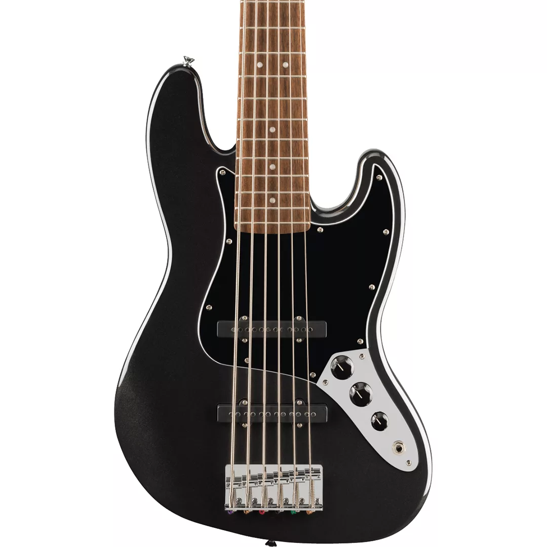 【⑫⑱追加10316】 Squier by Fender Jazz Bass Squier Affinity Series® Jazz Bass® VI Bass Guitar - Black Metallic