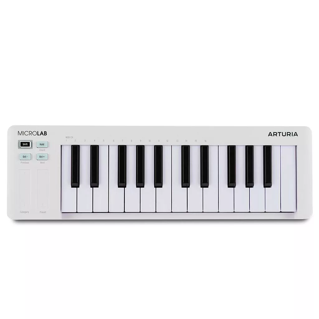 Arturia MicroLab 25 MK3 Slim-Key MIDI Controller - White