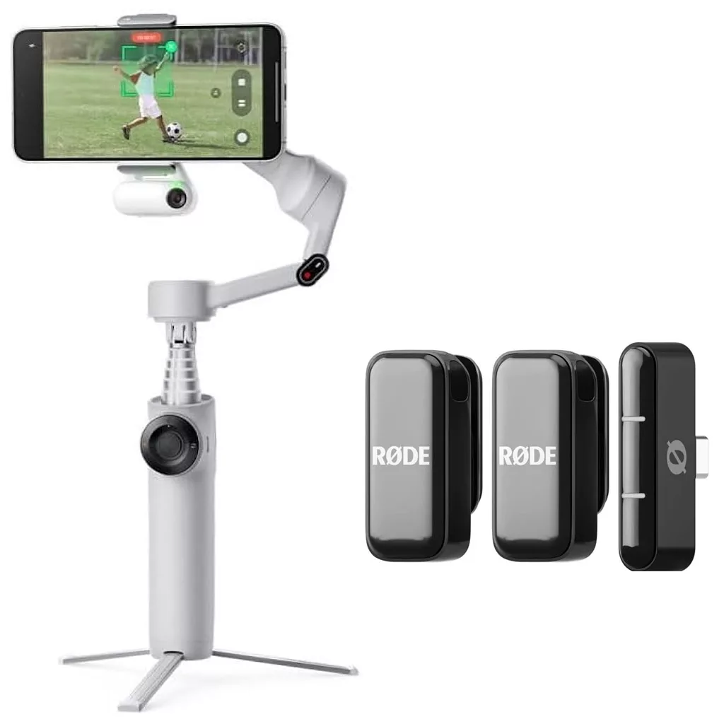Insta360 Flow 2 AI Tracker and Rode Wireless Micro Bundle